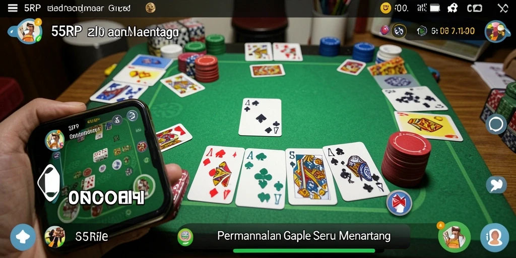 Tampilan gameplay Gaple yang seru dan interaktif.