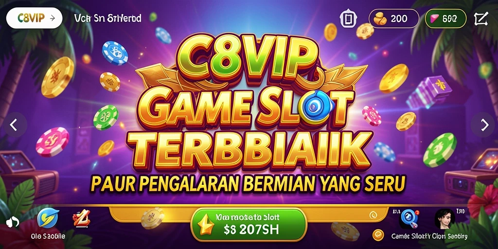 Tampilan gameplay C8VIP yang menampilkan berbagai tema slot menarik.