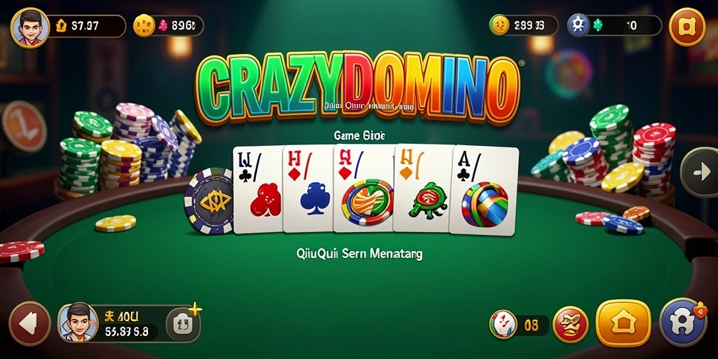 Gameplay QiuQiu yang seru di CRAZYDOMINO.