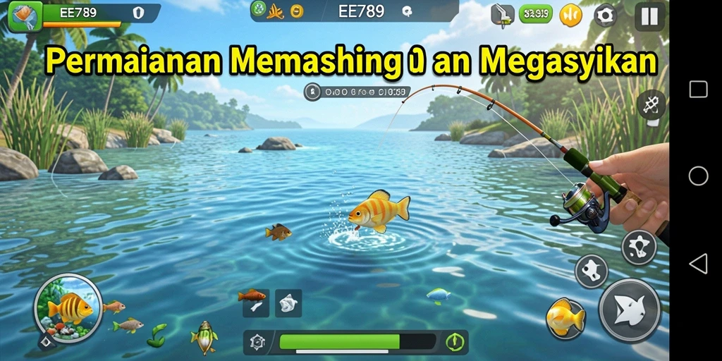 Tangkapan ikan terbesar dalam gameplay Fishing EE789.
