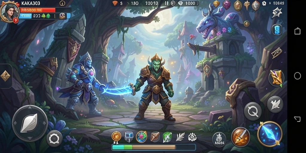 Tampilan gameplay petualangan seru KAKA303 yang penuh aksi.