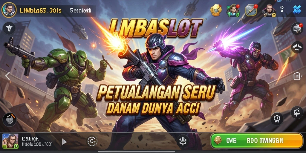 Tampilan seru dari gameplay LMBASLOT yang menegangkan.