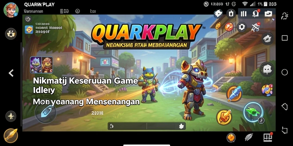 Tampilan menarik dari gameplay QUARKPLAY yang santai dan menyenangkan.