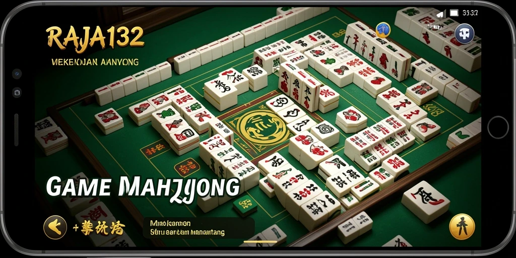 Tampilan gameplay RAJA132 dengan ubin Mahjong yang menarik.