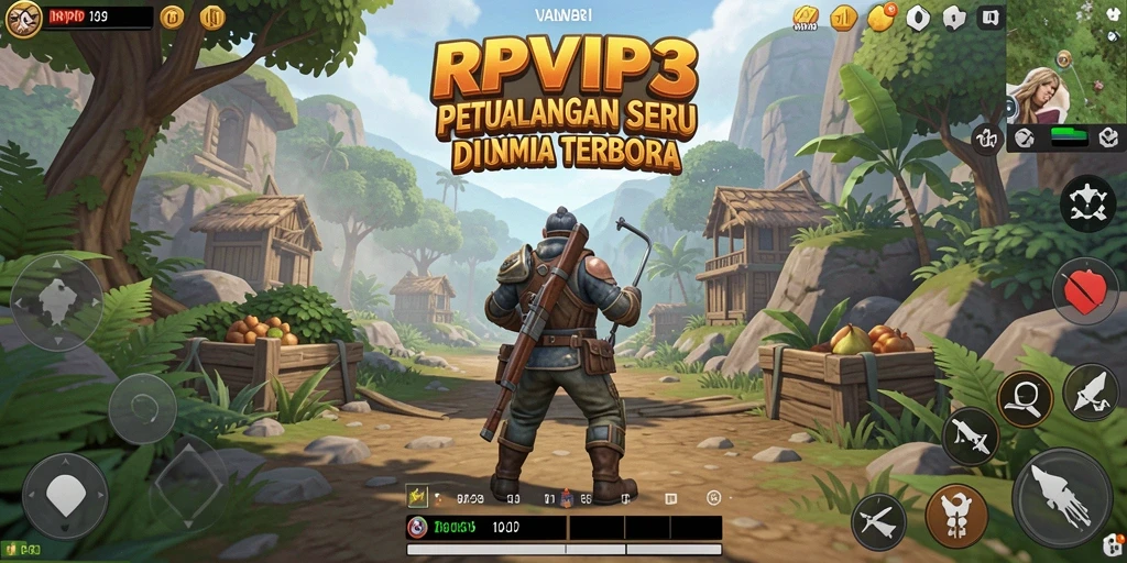 Tampilan gameplay seru dalam dunia terbuka RPVIP3.