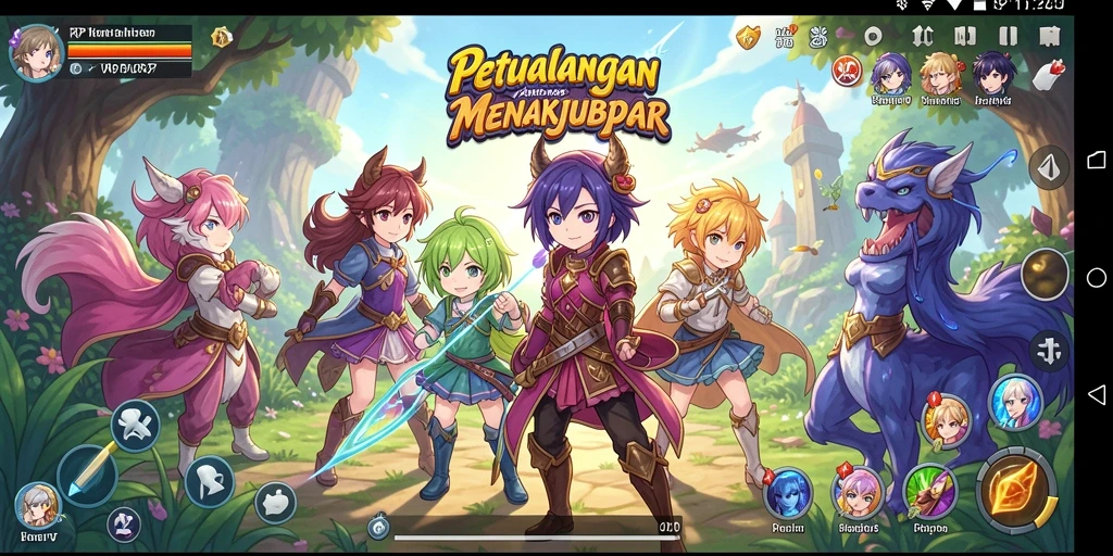 Screenshot gameplay RPVIP7 yang menampilkan aksi seru di dunia anime.