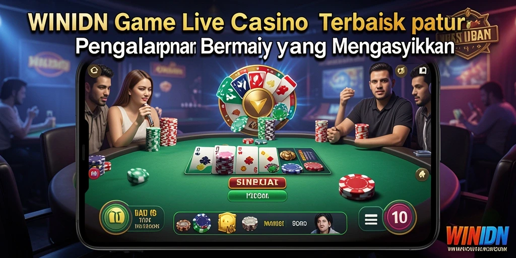Tampilan gameplay Live Casino yang memukau dan interaktif di WINIDN.